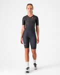 CASTELLI Kombinezon kolarski - CORE TRI W SUIT SHORT SLEEVE - czarny