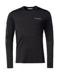 VAUDE Kolarska koszulka z długim rękawem - MONVISO MERINO - czarny
