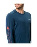 VAUDE Kolarska koszulka z długim rękawem - MONVISO MERINO - niebieski