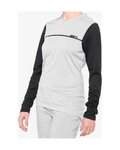 100% SPEEDLAB Letnia koszulka kolarska z długim rękawem - RIDECAMP W - szary/czarny