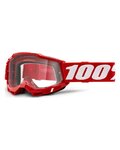 100% SPEEDLAB Okulary kolarskie - ACCURI 2 - czerwony/biały