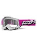 100% SPEEDLAB Okulary kolarskie - ACCURI 2 - cyklamen/biały/czarny