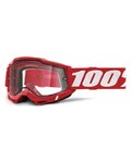 100% SPEEDLAB Okulary kolarskie - ACCURI 2 ENDURO MTB - czerwony/biały