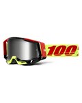 100% SPEEDLAB Okulary kolarskie - RACECRAFT 2 - żółty/czerwony/srebrny