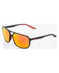 100% SPEEDLAB Okulary kolarskie - KONNOR AVIATOR SQUARE - czarny/czerwony