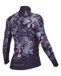 ALÉ Zimowa koszulka kolarska z długim rękawem - GREEN GARDEN PR-R - fioletowy/kolorowy