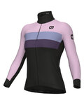 ALÉ Zimowa koszulka kolarska z długim rękawem - CHAOS OFF ROAD - GRAVEL - fioletowy/czarny