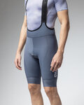 ALÉ Krótkie spodnie kolarskie z szelkami - MAGIC COLOUR PR-E - szary