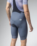 ALÉ Krótkie spodnie kolarskie z szelkami - MAGIC COLOUR PR-E - szary