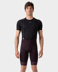 ALÉ Krótkie spodnie kolarskie z szelkami - MAGIC COLOUR PR-E - fioletowy