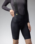 ALÉ Krótkie spodnie kolarskie z szelkami - PR-E MAGIC COLOUR - czarny