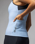 ALÉ Koszulka kolarska bez rękawów - COLOR BLOCK PRAGMA - jasnoniebieski/czarny
