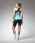 ALÉ Koszulka kolarska bez rękawów - COLOR BLOCK PRAGMA - turkusowy