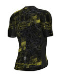 ALÉ Koszulka kolarska z krótkim rękawem - PR-E TOWN - czarny/żółty