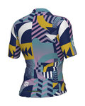 ALÉ Koszulka kolarska z krótkim rękawem - PR-E GAMES - różowy/turkusowy/żółty