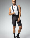 ALÉ Krótkie spodnie kolarskie z szelkami - R-EV1 K-COLDBLACK 2.0 - czarny