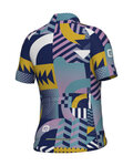 ALÉ Koszulka kolarska z krótkim rękawem - KID GAMES - różowy/turkusowy/żółty