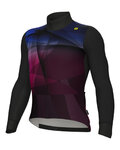 ALÉ Zimowa koszulka kolarska z długim rękawem - R-EV1 QUICK - bordowy