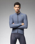 ALÉ Zimowa koszulka kolarska z długim rękawem - KLIMATIK K-IDRO - niebieski