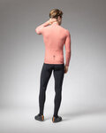 ALÉ Zimowa koszulka kolarska z długim rękawem - WARM RACE - różowy