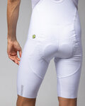 ALÉ Krótkie spodnie kolarskie z szelkami - VOLTAGE R-EV1 - biały