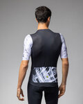 ALÉ Koszulka kolarska z krótkim rękawem - PALM PR-E - czarny/biały