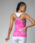 ALÉ Koszulka kolarska bez rękawów - MARBLE PRAGMA - różowy/biały