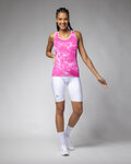 ALÉ Koszulka kolarska bez rękawów - MARBLE PRAGMA - różowy/biały