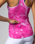 ALÉ Koszulka kolarska bez rękawów - MARBLE PRAGMA - różowy/biały