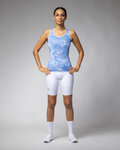 ALÉ Koszulka kolarska bez rękawów - MARBLE PRAGMA - jasnoniebieski/biały