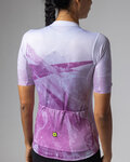 ALÉ Koszulka kolarska z krótkim rękawem - QUARTZ PR-E - biały/fioletowy