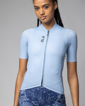 ALÉ Koszulka kolarska z krótkim rękawem - COLOR BLOCK PRAGMA - jasnoniebieski