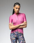 ALÉ Koszulka kolarska z krótkim rękawem - PRAGMA COLOR BLOCK - różowy