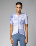 ALÉ Koszulka kolarska z krótkim rękawem - ATMOSFERA PR-E - biały/fioletowy