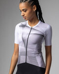 ALÉ Koszulka kolarska z krótkim rękawem - SPRINTER R-EV1 - biały/fioletowy/szary