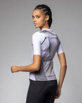 ALÉ Koszulka kolarska z krótkim rękawem - SPRINTER R-EV1 - biały/fioletowy/szary