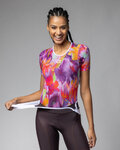 ALÉ Kolarska koszulka z krótkim rękawem - LILIUM INTIMO - biały/fioletowy/czerwony/pomarańczowy