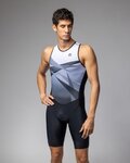 ALÉ Kombinezon kolarski - HORIZON TRIATHLON - biały/szary/czarny