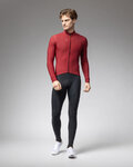 ALÉ Zimowa koszulka kolarska z długim rękawem - PRAGMA FONDO 3.0 - czerwony