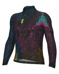 ALÉ Zimowa koszulka kolarska z długim rękawem - PRAGMA ZANZIBAR - czarny/kolorowy