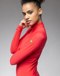 ALÉ Zimowa koszulka kolarska z długim rękawem - PRAGMA FONDO 3.0 LADY - czerwony