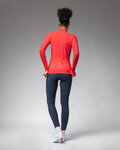ALÉ Zimowa koszulka kolarska z długim rękawem - PRAGMA FONDO 3.0 LADY - czerwony