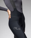 ALÉ Długie spodnie kolarskie z szelkami - PRAGMA WINTER - czarny