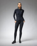ALÉ Zimowa koszulka kolarska z długim rękawem - R-EV1 WARM RACE 2.0 LADY - czarny
