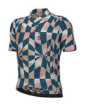 ALÉ Koszulka kolarska z krótkim rękawem - PR-E MULTIVERSO 2.0 - biały/niebieski/różowy