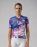 ALÉ Koszulka kolarska z krótkim rękawem - SMOOTHIE - fioletowy/niebieski