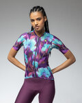 ALÉ Koszulka kolarska z krótkim rękawem - JARDIN 2.0 PR-E - fioletowy/niebieski