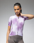 ALÉ Koszulka kolarska z krótkim rękawem - PR-E ARGON - fioletowy/biały
