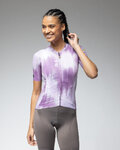 ALÉ Koszulka kolarska z krótkim rękawem - PR-E ARGON - fioletowy/biały