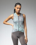 ALÉ Koszulka kolarska bez rękawów - PRAGMA SURFACE PR-E - jasnozielony/brązowy